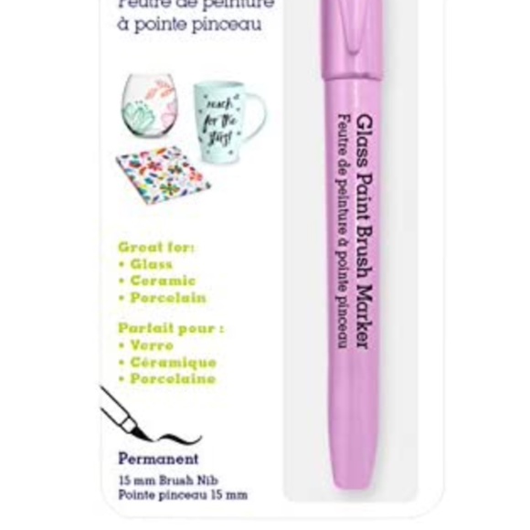 Glass Paint Brush Marker Permanent 15mm (Pink) - Picture 4 of 6
